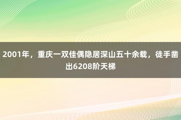 2001年,重庆一双佳偶隐居深山五十余载,徒手凿出6208阶天梯
